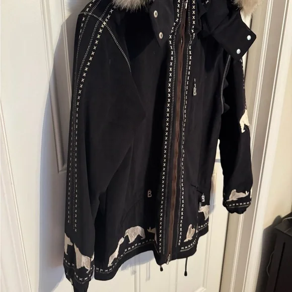 Bogner Black Ski Jacket with White Accents